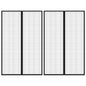 vidaXL Rideaux de porte anti-insectes 2 pcs et aimants noir 220x130 cm