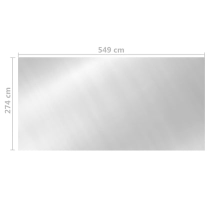 vidaXL Couverture de piscine Argenté 549x274 cm PE