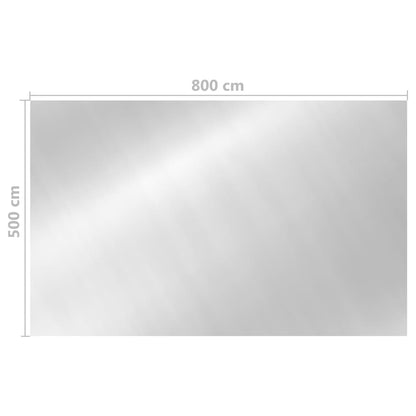 vidaXL Couverture de piscine rectangulaire 800x500 cm PE Argenté