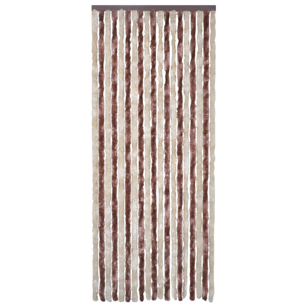 vidaXL Moustiquaire Beige et marron clair 120x220 cm Chenille