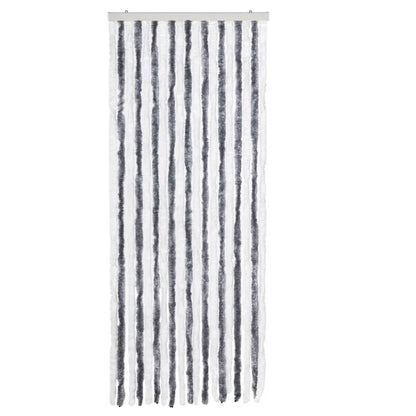 vidaXL Moustiquaire Gris et blanc 56x200 cm Chenille