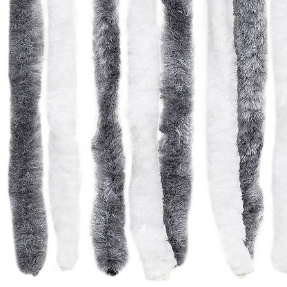 vidaXL Moustiquaire Gris et blanc 56x200 cm Chenille