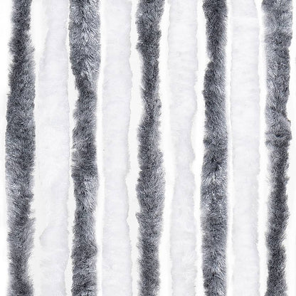 vidaXL Moustiquaire Gris et blanc 56x200 cm Chenille