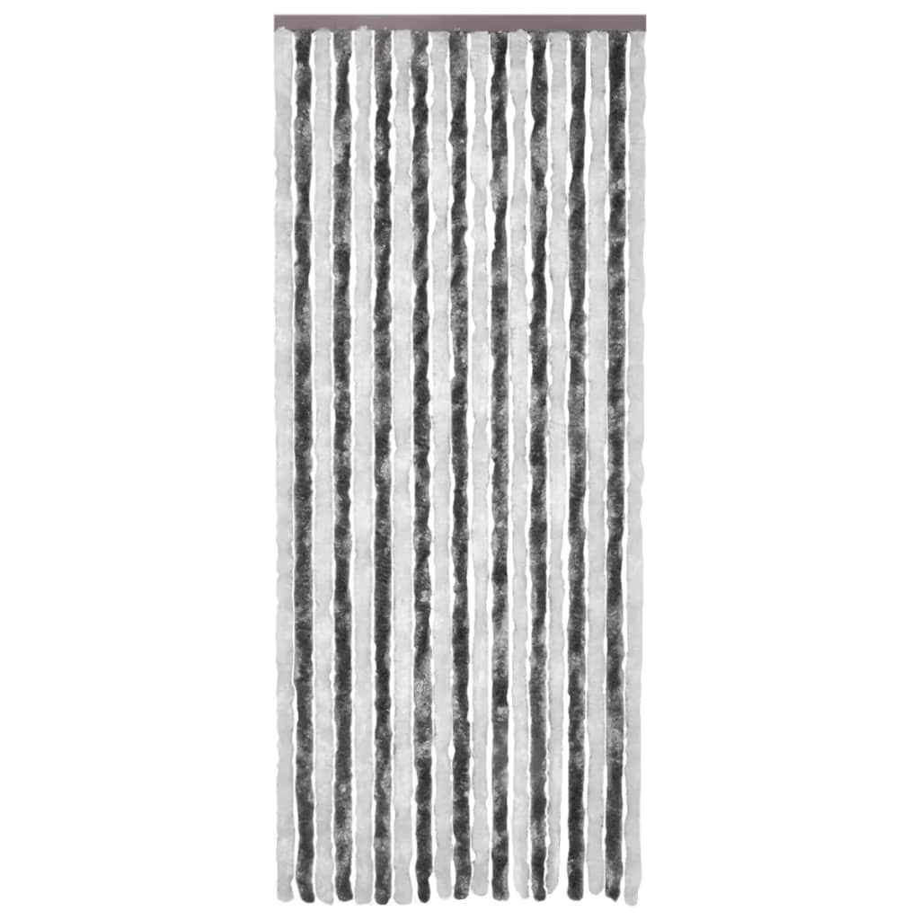 vidaXL Moustiquaire Gris et blanc 120x220 cm Chenille