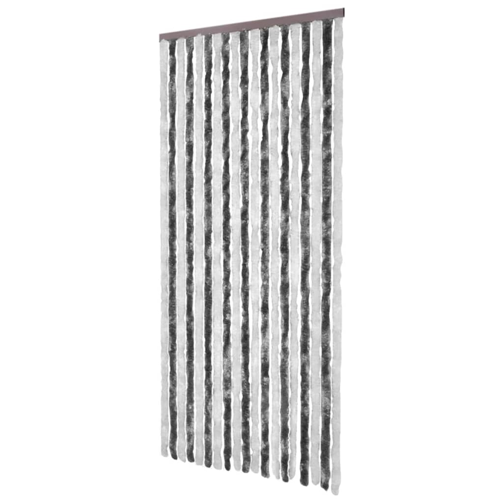 vidaXL Moustiquaire Gris et blanc 120x220 cm Chenille