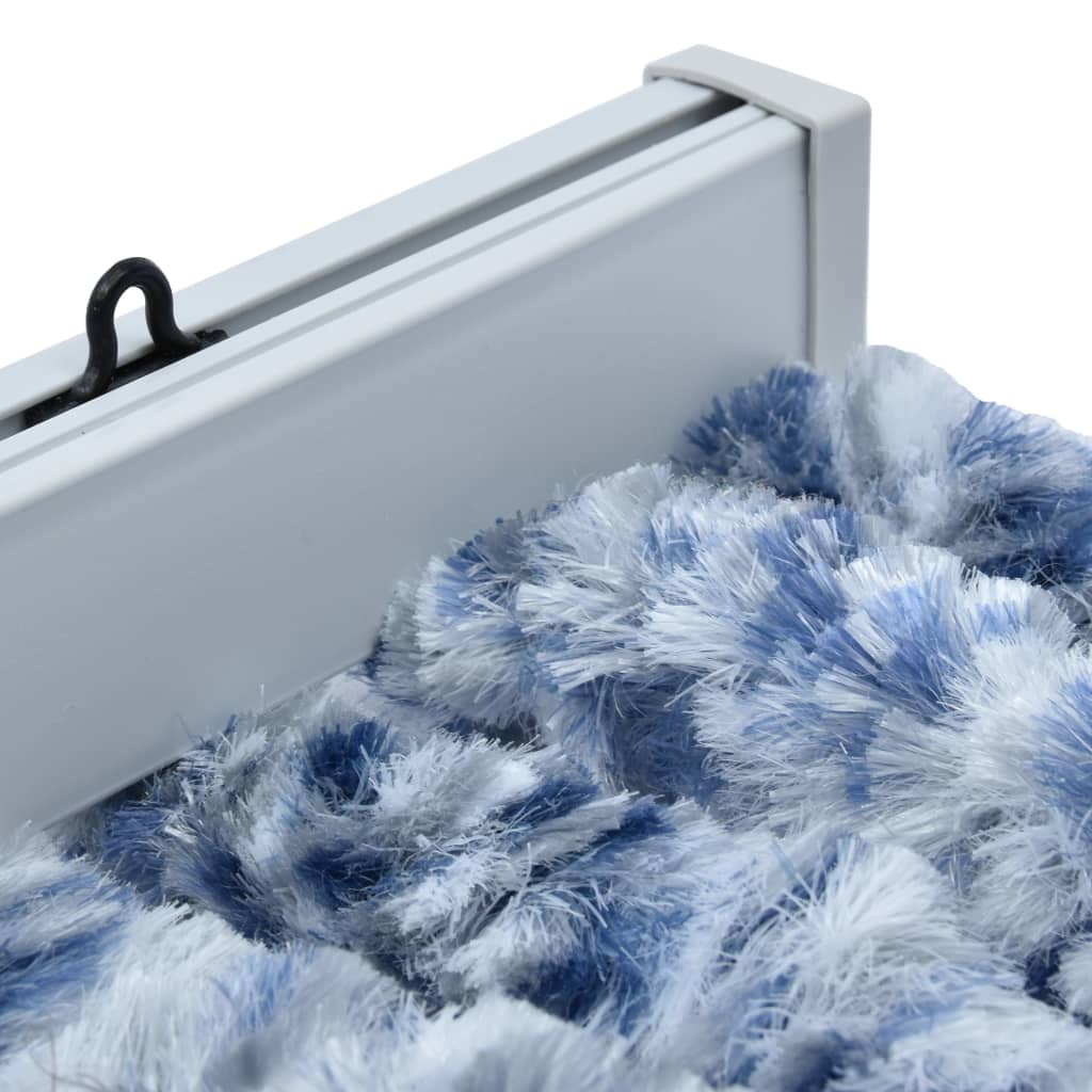 vidaXL Moustiquaire Bleu et blanc 120x220 cm Chenille