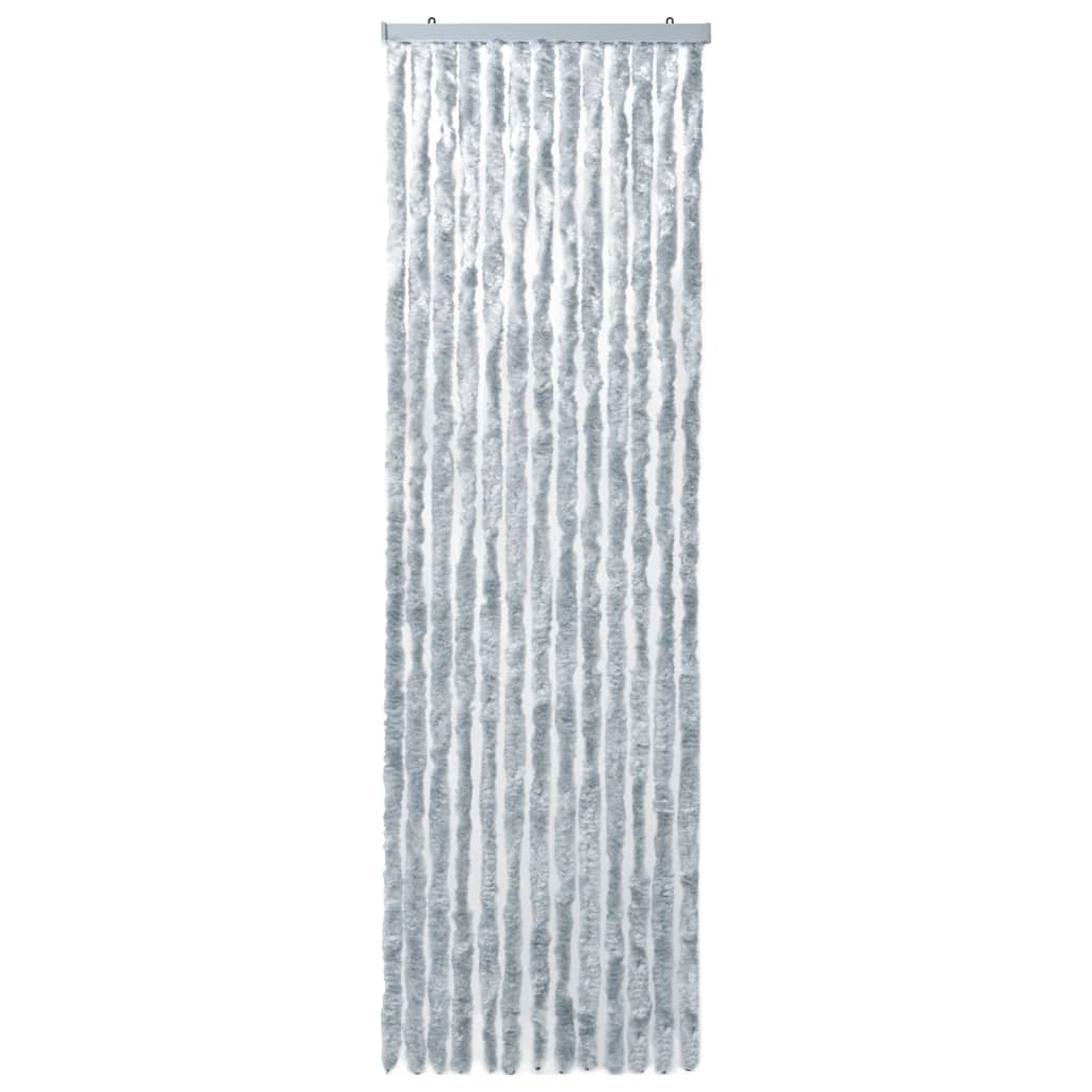 vidaXL Moustiquaire Blanc et gris 120x220 cm Chenille