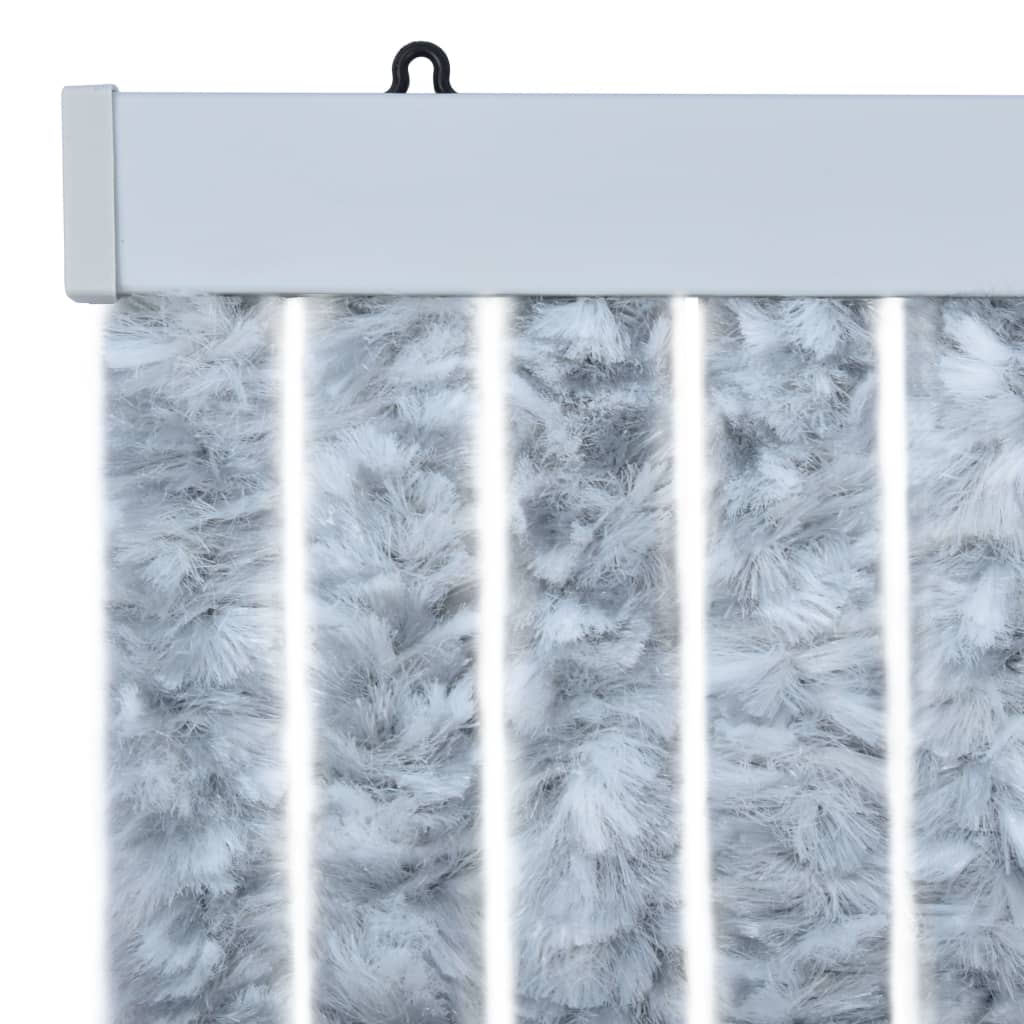 vidaXL Moustiquaire Blanc et gris 120x220 cm Chenille