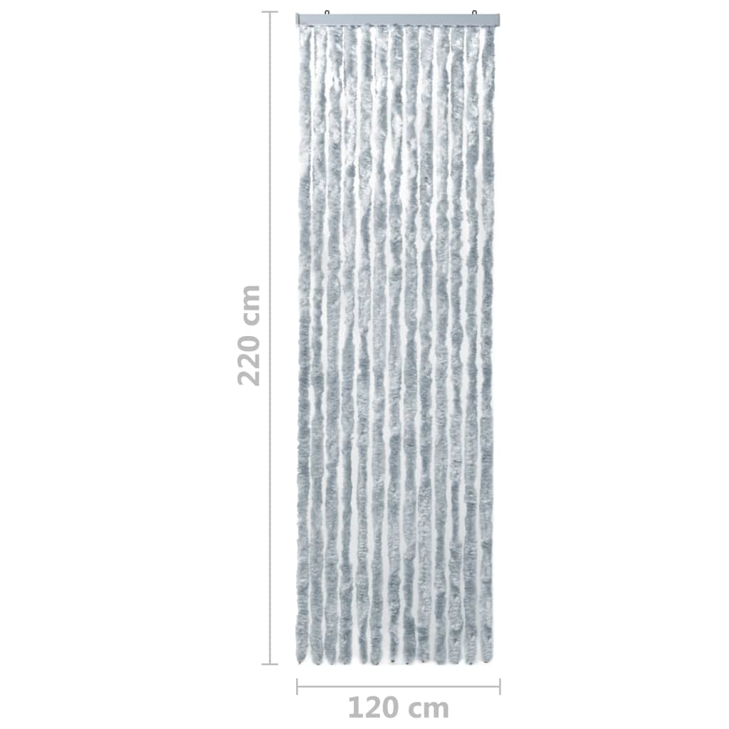 vidaXL Moustiquaire Blanc et gris 120x220 cm Chenille