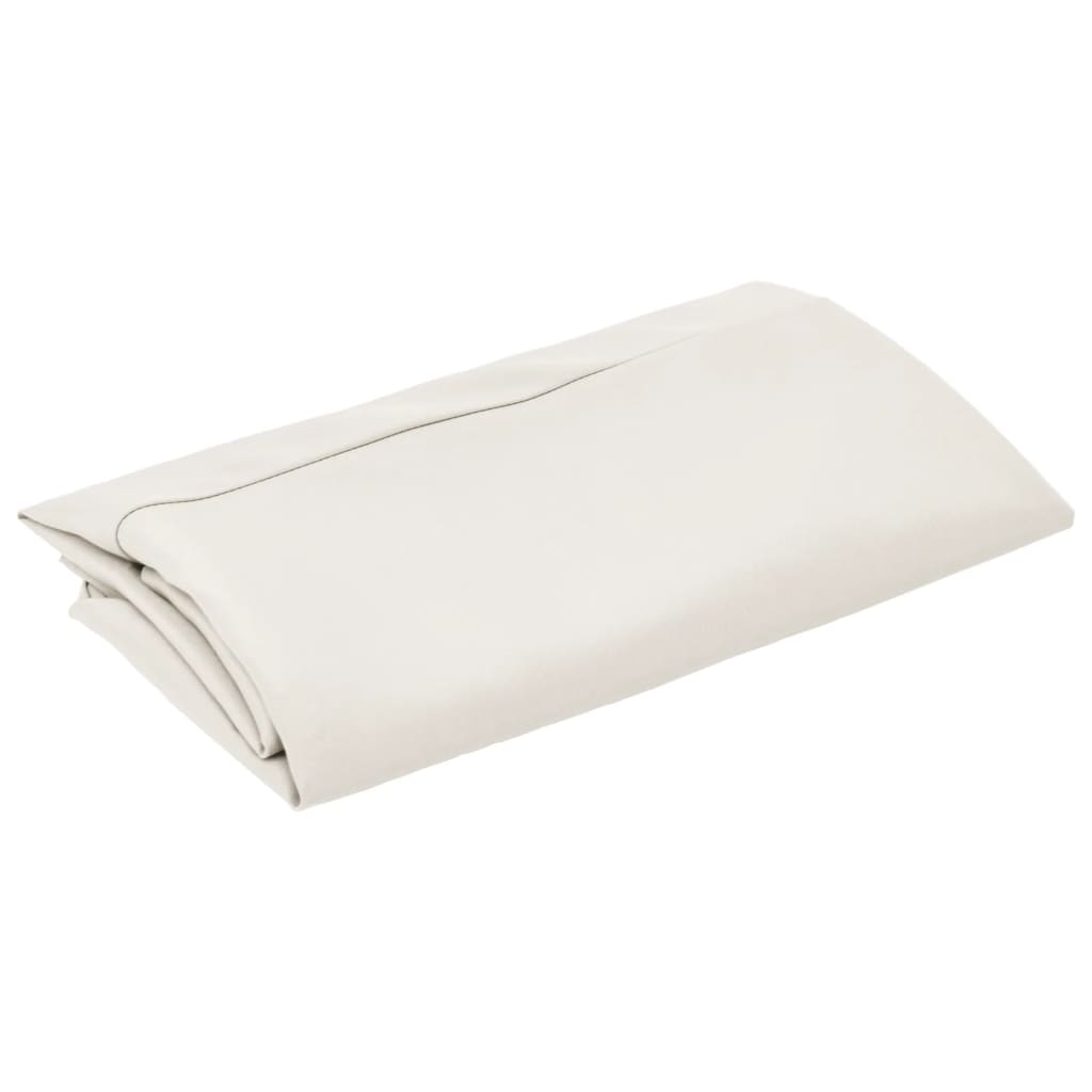 vidaXL Tissu de remplacement pour parasol déporté Blanc sable 350 cm