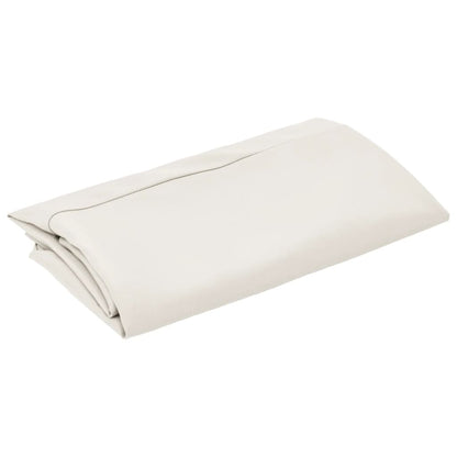 vidaXL Tissu de remplacement pour parasol déporté Blanc sable 350 cm