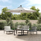 vidaXL Tissu de remplacement pour parasol déporté Blanc sable 350 cm