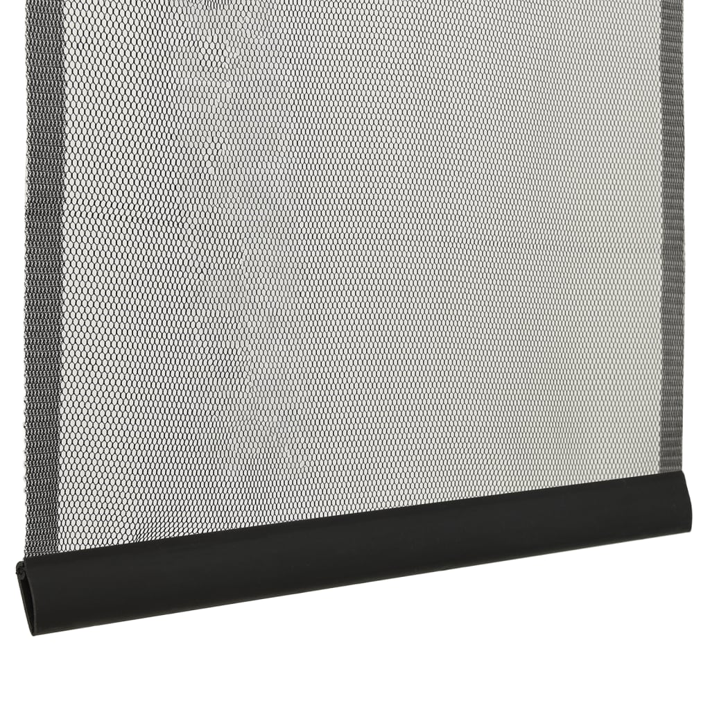 vidaXL Moustiquaire avec rideau en maille noir 100x220 cm polyester