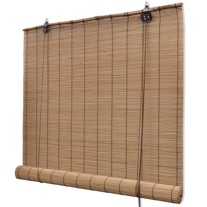 vidaXL Stores roulants en bambou 2 pcs 150x220 cm Marron