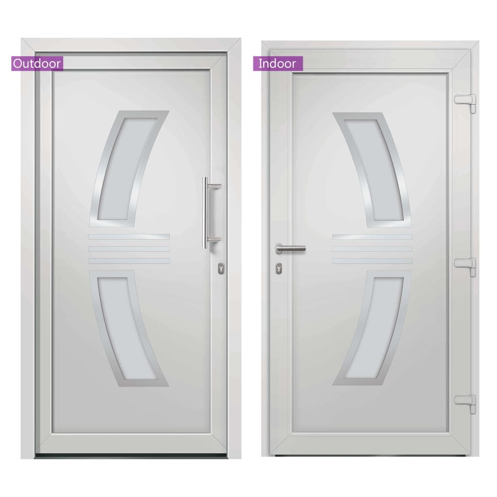 vidaXL Porte d'entrée Blanc 98x200 cm