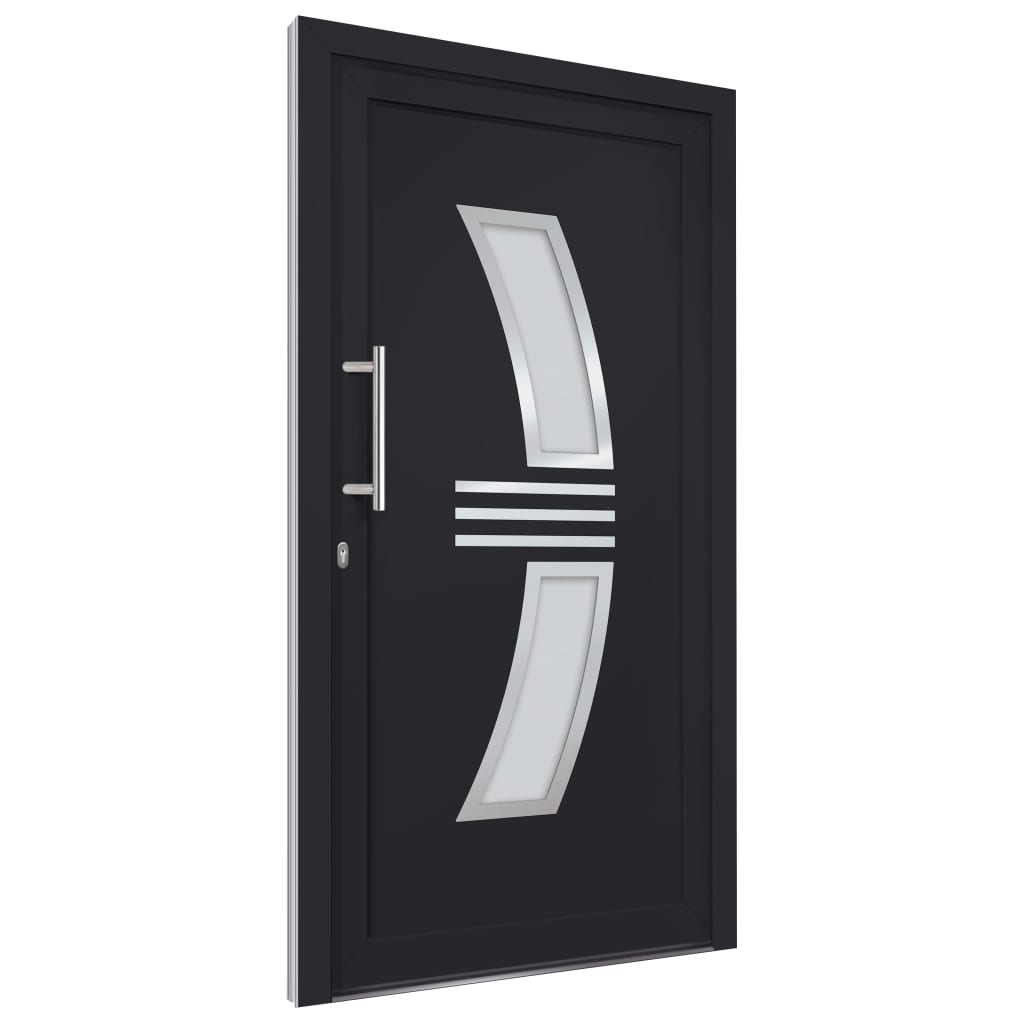 vidaXL Porte d'entrée Anthracite 88x200 cm