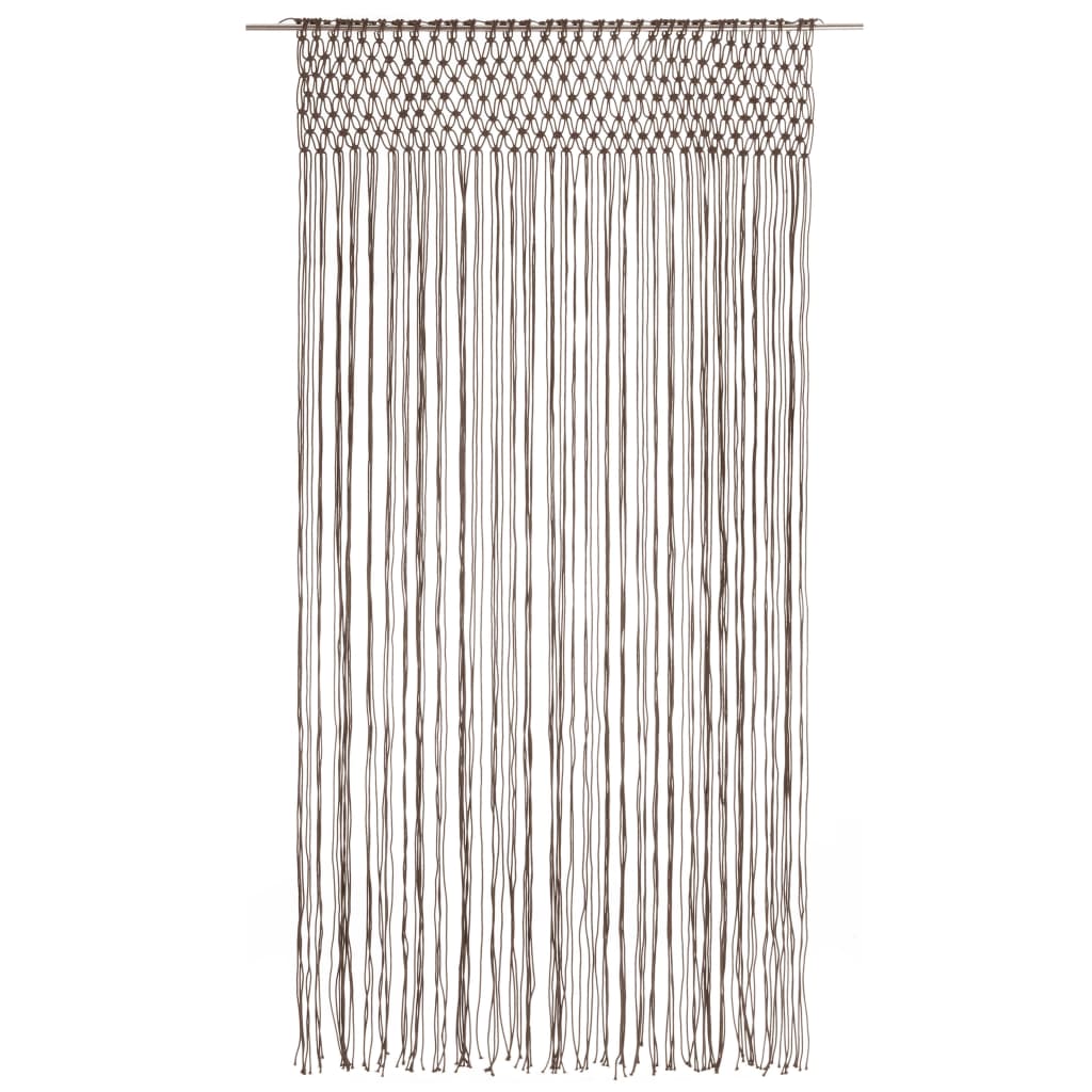 vidaXL Rideau en macramé Taupe 140x240 cm Coton