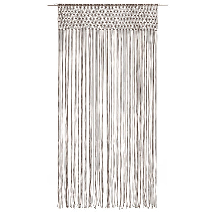 vidaXL Rideau en macramé Taupe 140x240 cm Coton