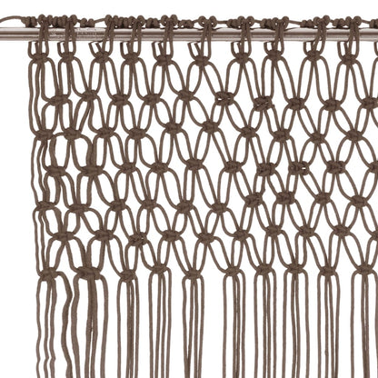 vidaXL Rideau en macramé Taupe 140x240 cm Coton