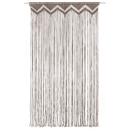 vidaXL Rideau en macramé Taupe 140x240 cm Coton