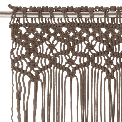 vidaXL Rideau en macramé Taupe 140x240 cm Coton