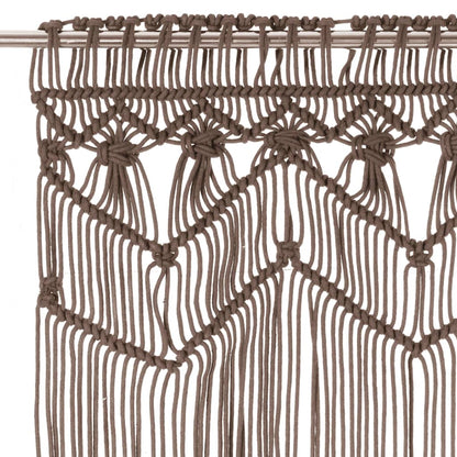 vidaXL Rideau en macramé Taupe 140x240 cm Coton