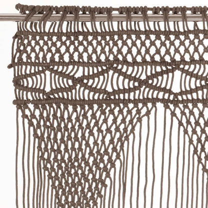 vidaXL Rideau en macramé Taupe 140x240 cm Coton