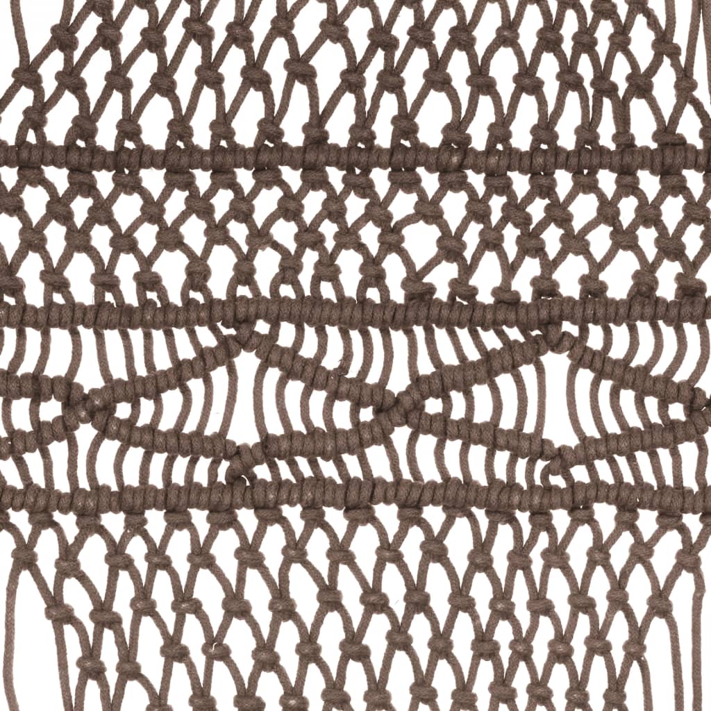 vidaXL Rideau en macramé Taupe 140x240 cm Coton