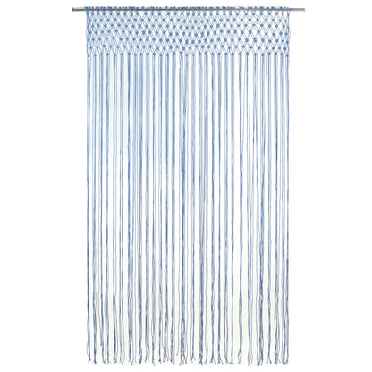 vidaXL Rideau en macramé Bleu 140x240 cm Coton