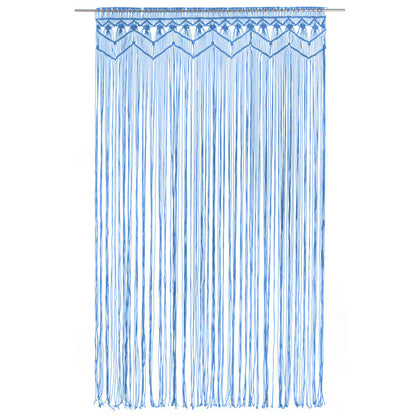 vidaXL Rideau en macramé Bleu 140x240 cm Coton