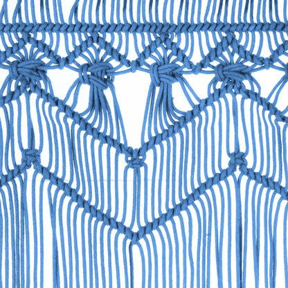 vidaXL Rideau en macramé Bleu 140x240 cm Coton