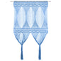 vidaXL Rideau en macramé Bleu 140x240 cm Coton