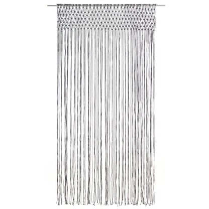 vidaXL Rideau en macramé Anthracite 140x240 cm Coton