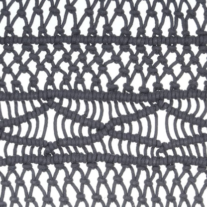 vidaXL Rideau en macramé Anthracite 140x240 cm Coton