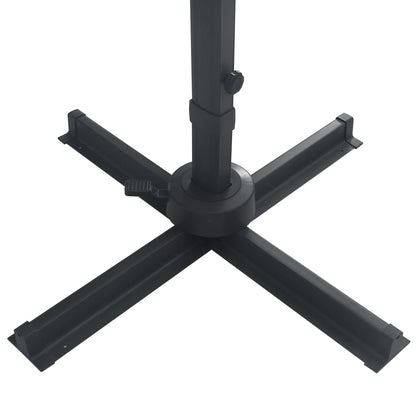 vidaXL Parasol de jardin en porte-à-faux lumières LED rouge bordeaux