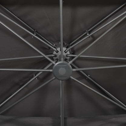 vidaXL Parasol de jardin en porte-à-faux avec double toit anthracite