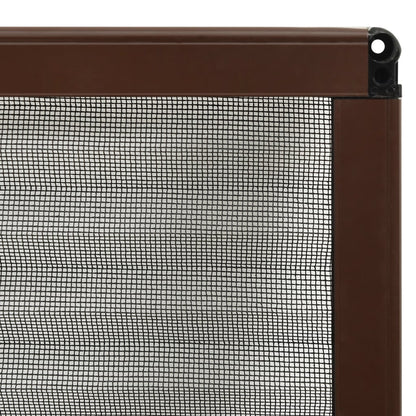 vidaXL Moustiquaire plissée pour fenêtre Aluminium Marron 80x100 cm