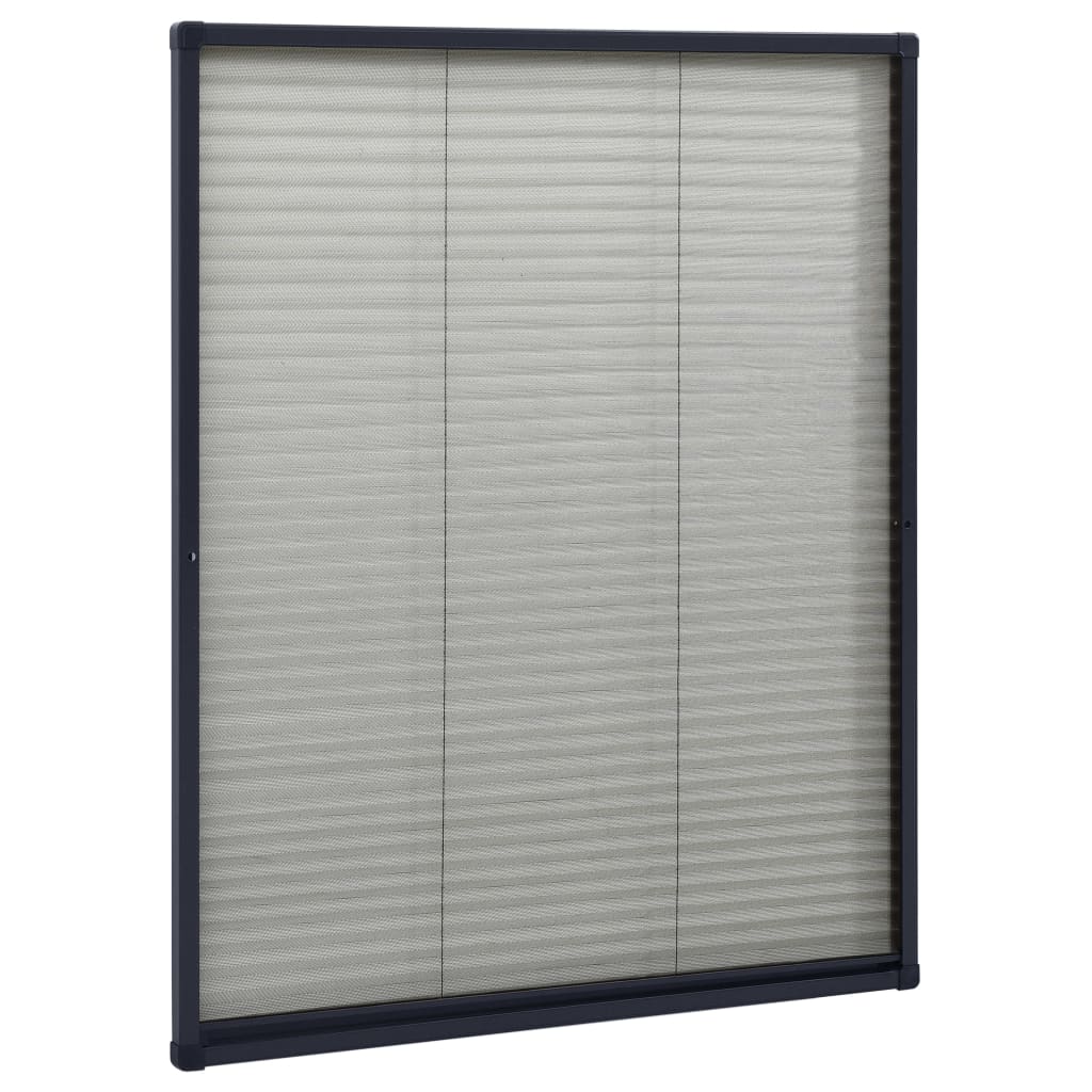 vidaXL Moustiquaire plissée pour fenêtre Aluminium Anthracite 60x80 cm