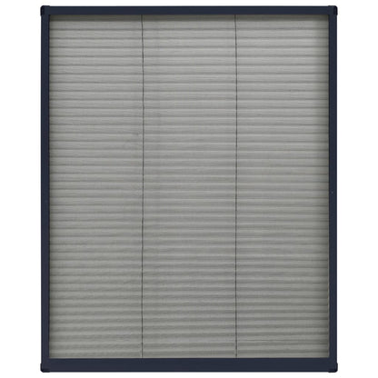 vidaXL Moustiquaire plissée pour fenêtre Aluminium Anthracite 60x80 cm