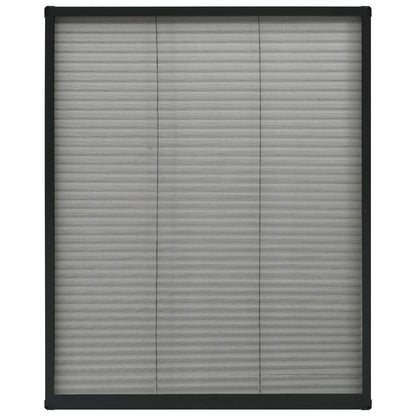 vidaXL Moustiquaire plissée pour fenêtre Aluminium Anthracite 80x100cm