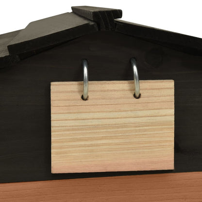 vidaXL Garage de tondeuse à gazon Noir et marron 78x74x54cm Sapin