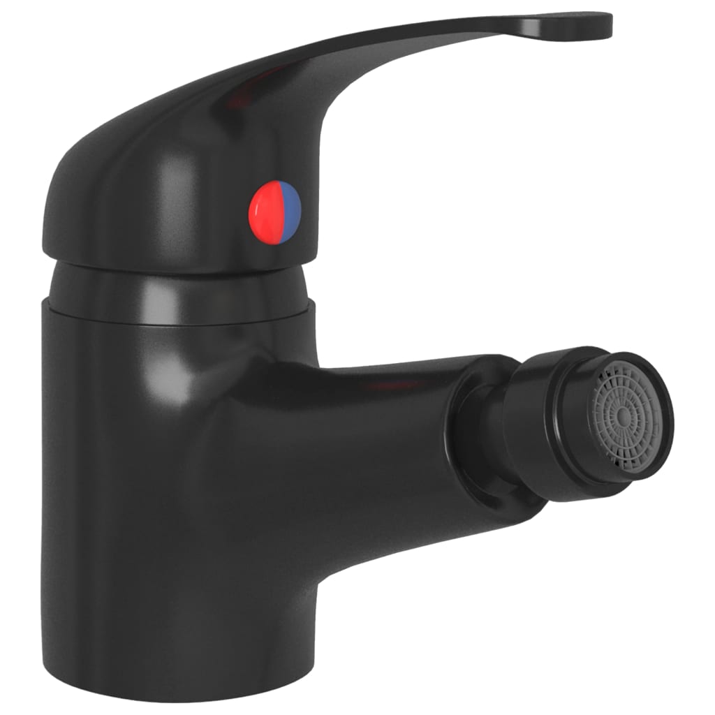 vidaXL Mitigeur de bidet de salle de bain Noir 13x12 cm