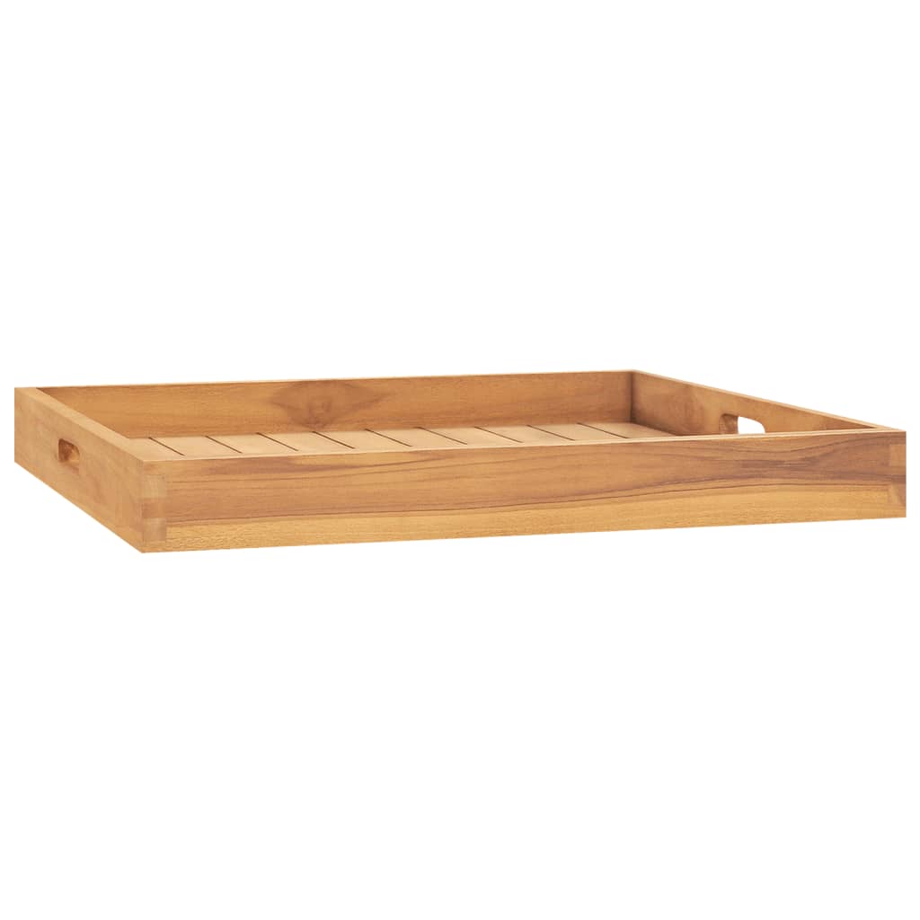 vidaXL Plateau de service 60x60 cm Bois de teck massif