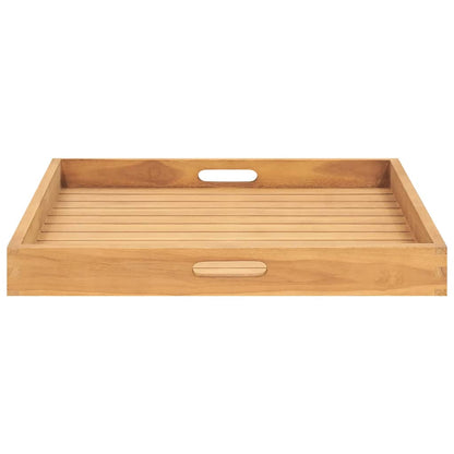 vidaXL Plateau de service 60x60 cm Bois de teck massif