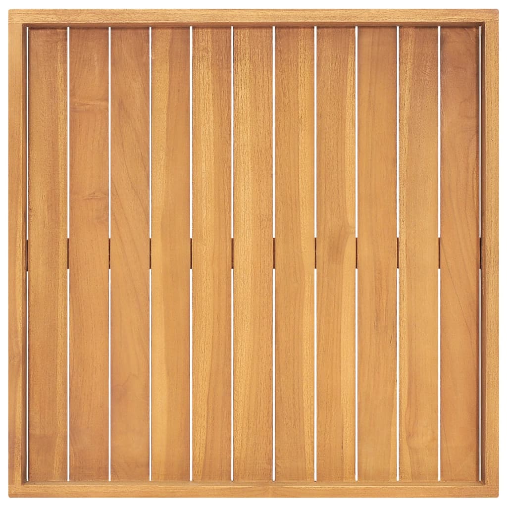 vidaXL Plateau de service 60x60 cm Bois de teck massif