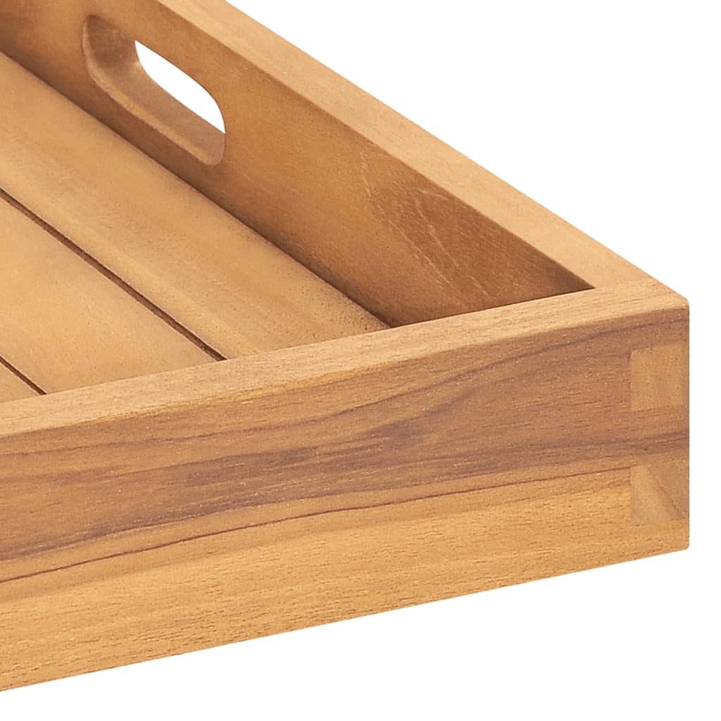 vidaXL Plateau de service 60x60 cm Bois de teck massif