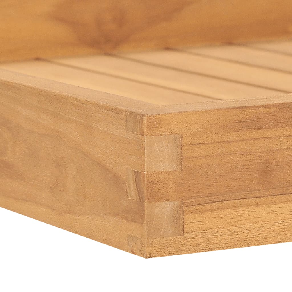 vidaXL Plateau de service 60x60 cm Bois de teck massif