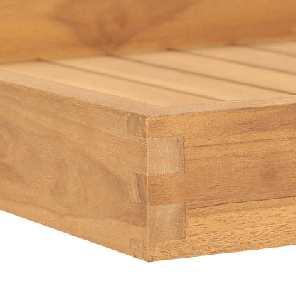 vidaXL Plateau de service 60x60 cm Bois de teck massif
