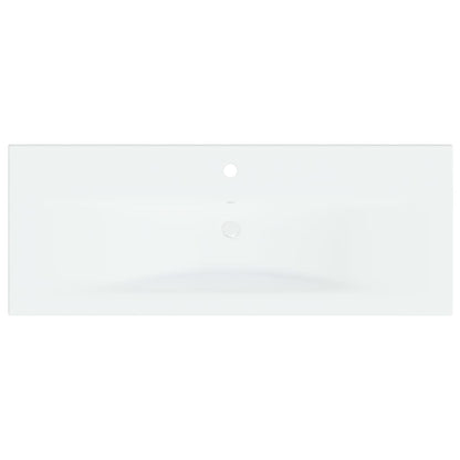 vidaXL Lavabo encastré avec robinet 101x39x18 cm Céramique Blanc