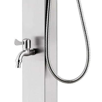 vidaXL Douche de jardin 220 cm Acier inoxydable